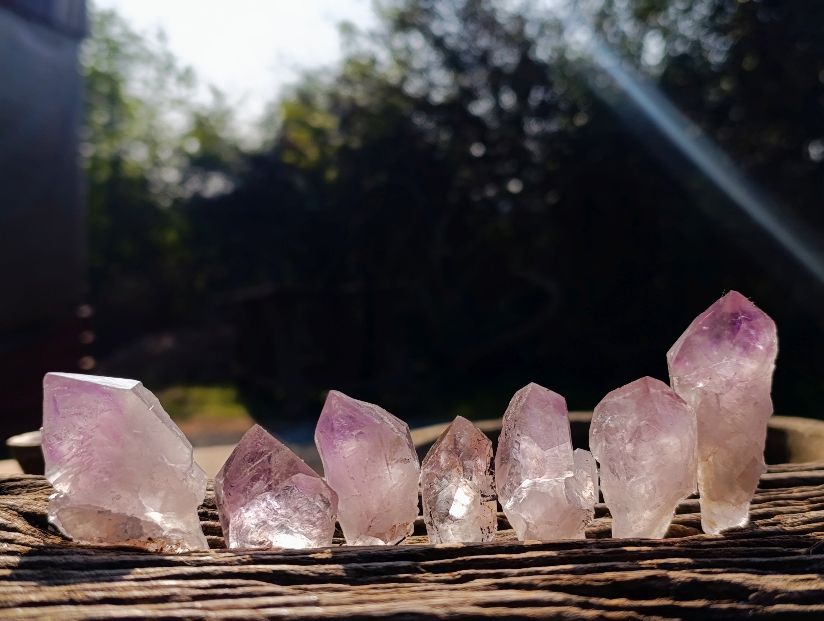 Natural Jacaranda Amethyst Single Quartz Crystals x 35 From Mumbwa, Zambia - Toprock Gemstones and Minerals 