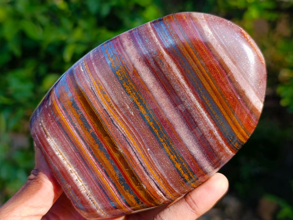 Polished Banded Tiger Iron Jasper Standing Free Forms x 2 From South Africa