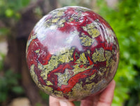 Polished Bastite Dragons Blood Stone Sphere-Ball x 2 From Tshipise, South Africa - Toprock Gemstones and Minerals 