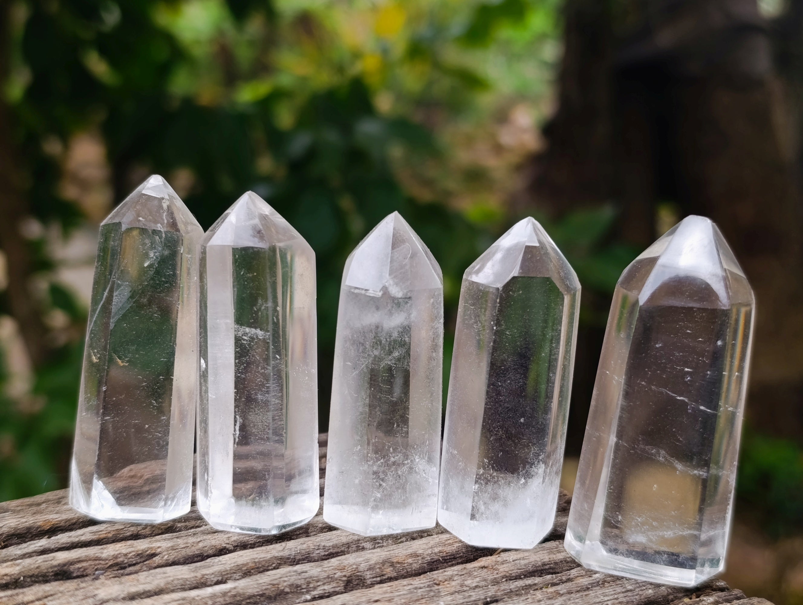 Polished Small Clear Quartz Crystals x 20 From Madagascar - Toprock Gemstones and Minerals 