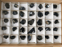 Natural Schorl Black Tourmaline Terminated Crystal Specimens with some Hyalite Opal x 35 From Erongo, Namibia - Toprock Gemstones and Minerals 