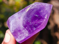 Polished Window Amethyst Quartz Points x 12 From Akansobe, Madagascar - Toprock Gemstones and Minerals 