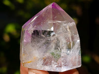 Polished Window Amethyst Quartz Points x 12 From Akansobe, Madagascar - Toprock Gemstones and Minerals 