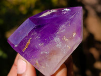 Polished Window Amethyst Quartz Points x 12 From Akansobe, Madagascar - Toprock Gemstones and Minerals 