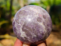 Polished Lepidolite with Pink Rubellite Spheres x 6 From Ambatondrazaka, Madagascar - Toprock Gemstones and Minerals 