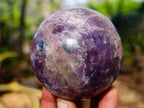 Polished Lepidolite with Pink Rubellite Spheres x 6 From Ambatondrazaka, Madagascar - Toprock Gemstones and Minerals 