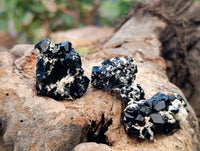 Natural Schorl Black Tourmaline Specimens with some Orthoclase, Smokey Quartz and Hyalite Opal x 70 From Erongo, Namibia - Toprock Gemstones and Minerals 
