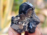 Natural Schorl Black Tourmaline Specimens with some Orthoclase, Smokey Quartz and Hyalite Opal x 70 From Erongo, Namibia - Toprock Gemstones and Minerals 