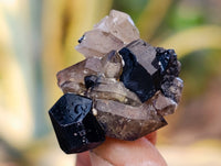 Natural Schorl Black Tourmaline Specimens with some Orthoclase, Smokey Quartz and Hyalite Opal x 70 From Erongo, Namibia - Toprock Gemstones and Minerals 