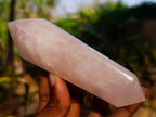 Polished Double Terminated Rose Quartz Points x 6 Ambatondrazaka, Madagascar - Toprock Gemstones and Minerals 