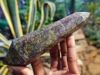 Polished Bastite Dragons Blood Stone Double Terminated Points x 4 From Tshipise, South Africa