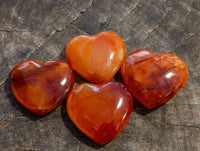 Polished Mini Carnelian Agate "Jewellery" Gemstone Hearts x 20 From Madagascar