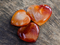 Polished Mini Carnelian Agate "Jewellery" Gemstone Hearts x 20 From Madagascar