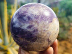Polished Lepidolite with Pink Rubellite Spheres x 2 From Ambatondrazaka, Madagascar - Toprock Gemstones and Minerals 