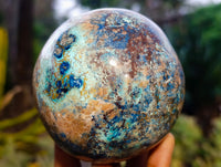 Polished Shattuckite Spheres x 2 From Congo
