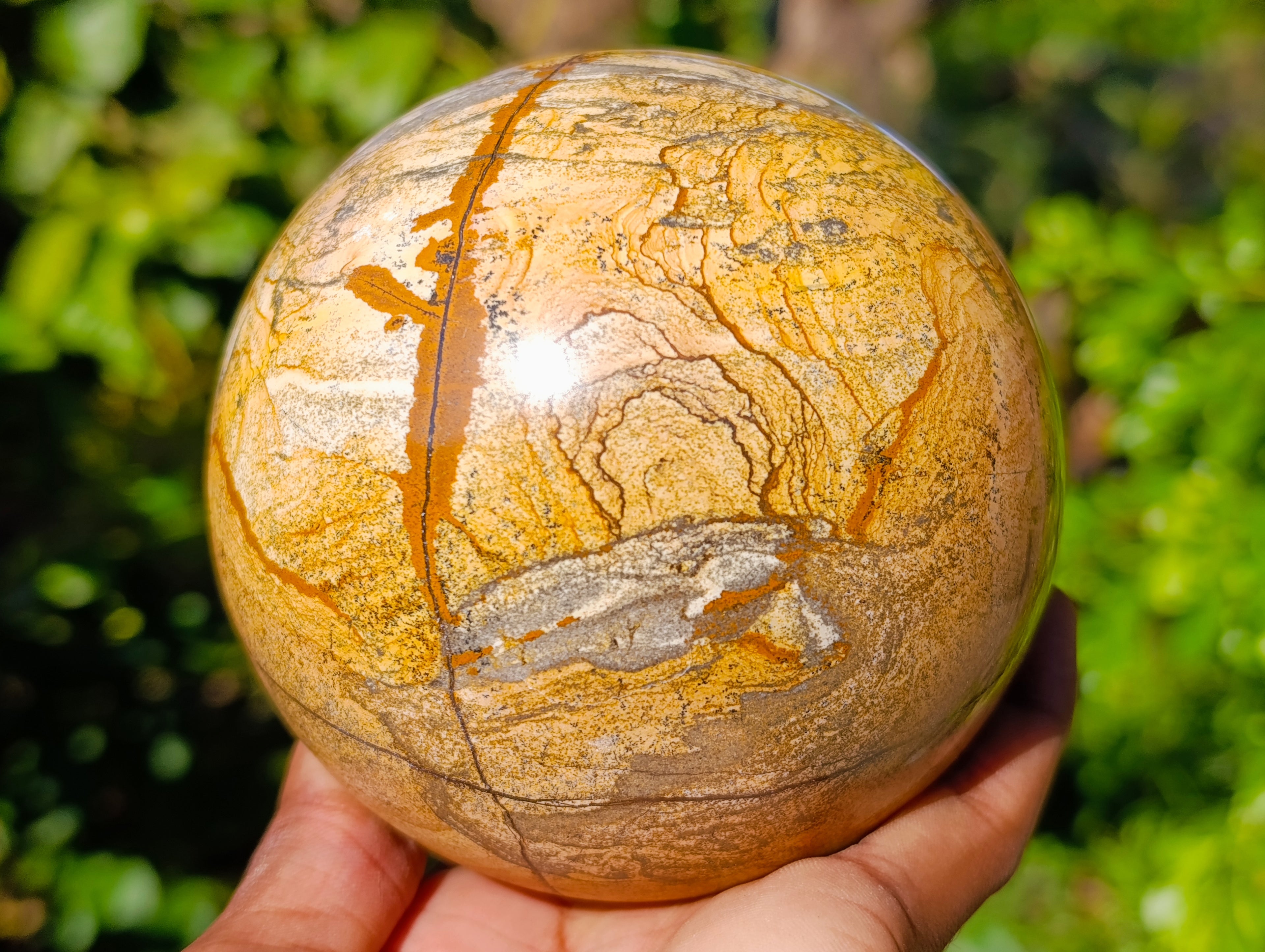 Polished Picture Stone Jasper Spheres x 1 From Ais-Ais, Namibia - Toprock Gemstones and Minerals 