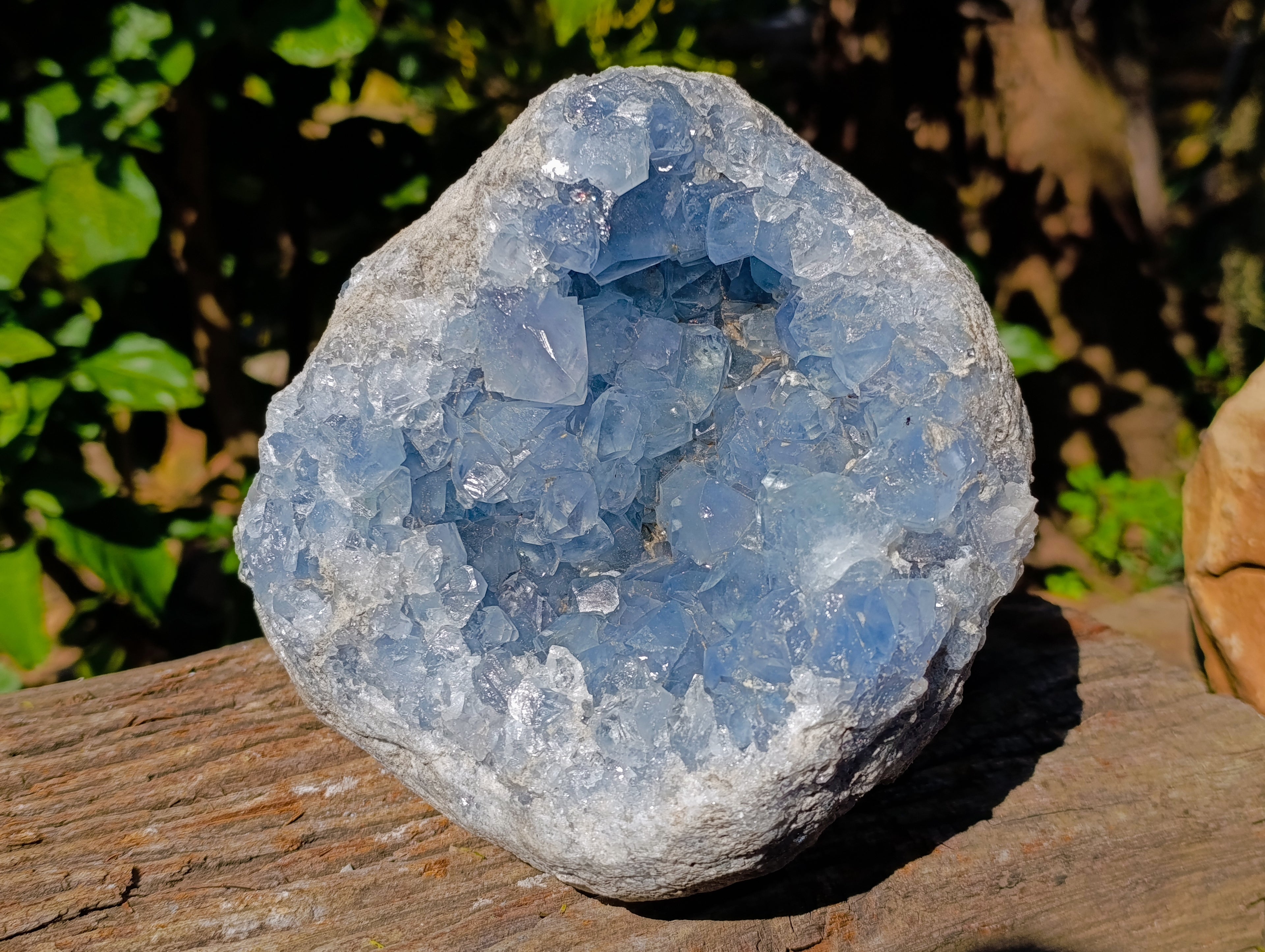 Natural Celestite Geode Specimens x 1 From Sakoany, Madagascar - Toprock Gemstones and Minerals 