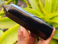 Polished Black Basalt Double Terminated Points x 12 From Antsirabe, Madagascar - Toprock Gemstones and Minerals 