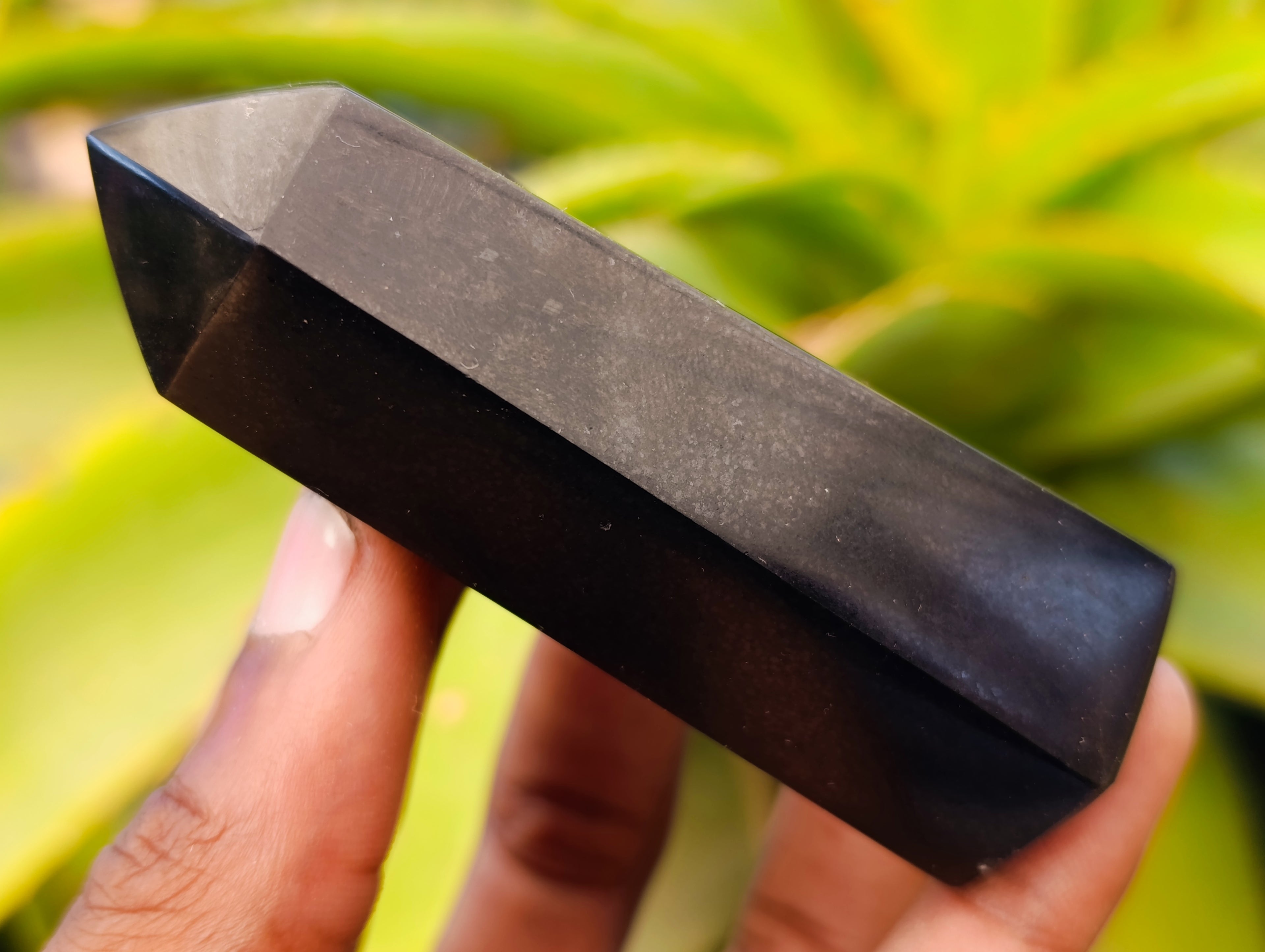 Polished Black Basalt Double Terminated Points x 12 From Antsirabe, Madagascar - Toprock Gemstones and Minerals 