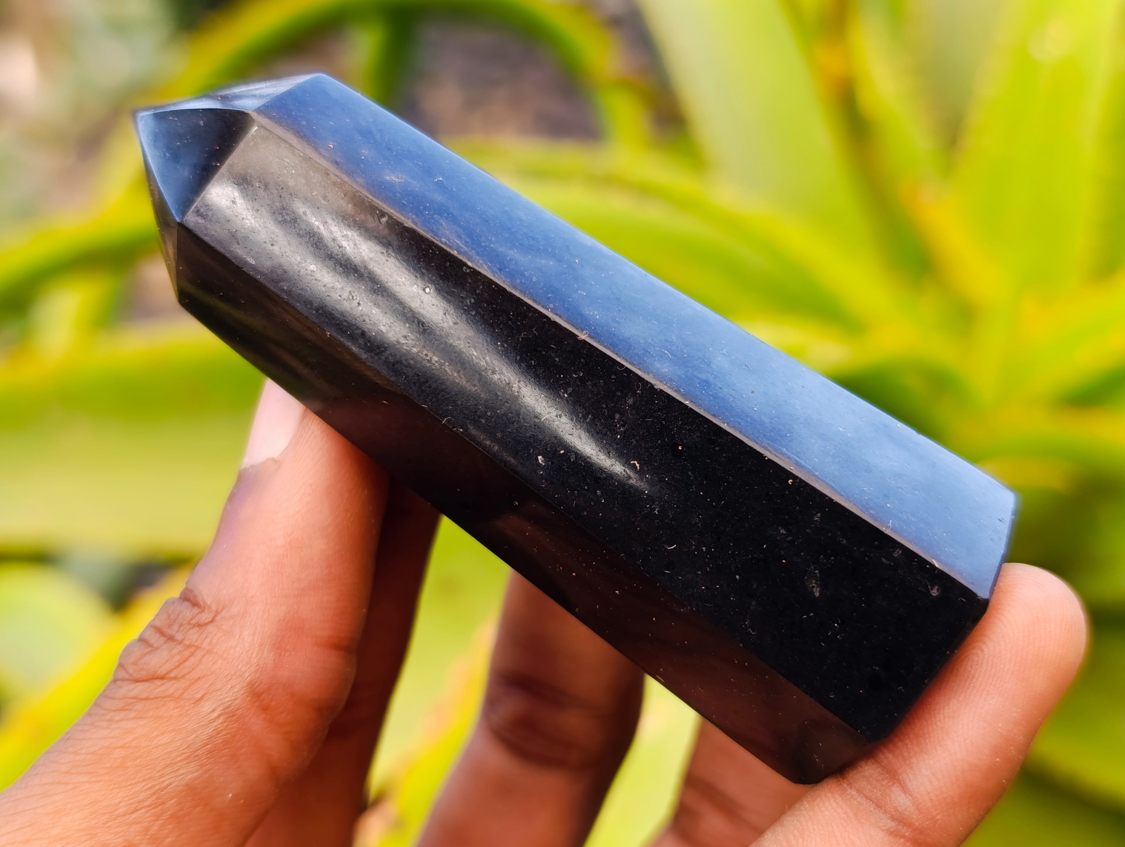 Polished Black Basalt Double Terminated Points x 12 From Antsirabe, Madagascar - Toprock Gemstones and Minerals 