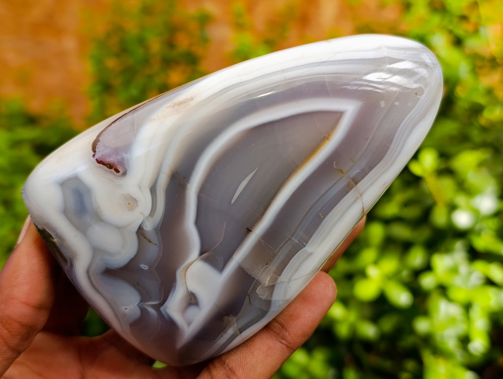 Polished Red Sashe River Agate Standing Free Forms x 6 From Zimbabwe - Toprock Gemstones and Minerals 