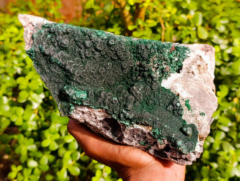 Natural Silky Ball Malachite On Matrix Specimen x 1 From Kasompe, Congo - Toprock Gemstones and Minerals 