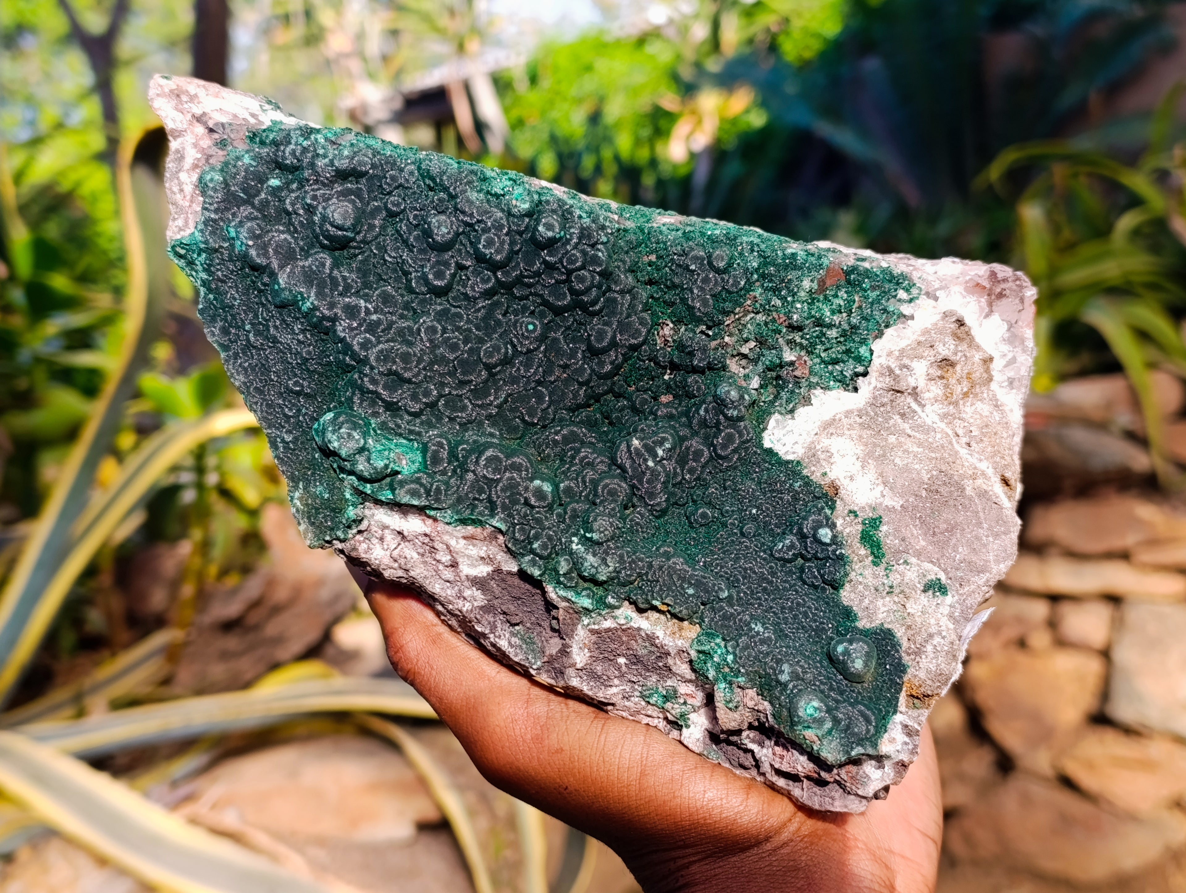 Natural Silky Ball Malachite On Matrix Specimen x 1 From Kasompe, Congo - Toprock Gemstones and Minerals 
