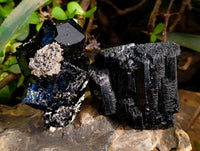 Natural Schorl Black Tourmaline Specimens x 3 From Erongo, Namibia - Toprock Gemstones and Minerals 