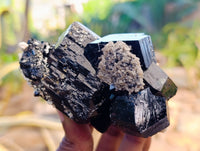 Natural Schorl Black Tourmaline Specimens x 3 From Erongo, Namibia - Toprock Gemstones and Minerals 