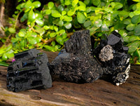 Natural Schorl Black Tourmaline Specimens x 3 From Erongo, Namibia - Toprock Gemstones and Minerals 