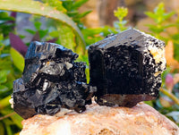 Natural Schorl Black Tourmaline with Hyalite Opal x 12 From Erongo, Namibia - Toprock Gemstones and Minerals 