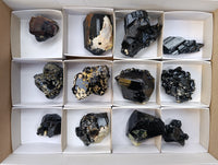 Natural Schorl Black Tourmaline with Hyalite Opal x 12 From Erongo, Namibia - Toprock Gemstones and Minerals 