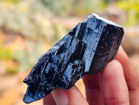 Natural Schorl Black Tourmaline with Hyalite Opal x 12 From Erongo, Namibia - Toprock Gemstones and Minerals 