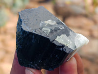 Natural Schorl Black Tourmaline with Hyalite Opal x 12 From Erongo, Namibia - Toprock Gemstones and Minerals 