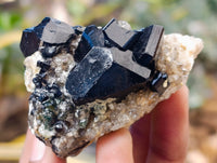 Natural Schorl Black Tourmaline and Smokey Quartz with Hyalite Opal x 12 From Erongo, Namibia - Toprock Gemstones and Minerals 