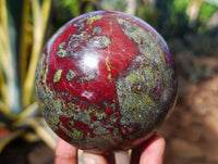 Polished Bastite Dragons Blood Stone Sphere-Ball x 2 From Tshipise, South Africa - Toprock Gemstones and Minerals 