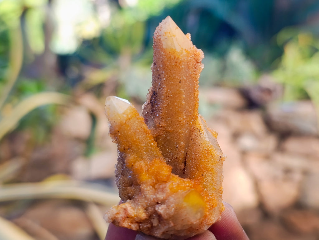 Natural Golden Limonite Fairy Spirit Quartz Clusters x 24 From South Africa - Toprock Gemstones and Minerals 