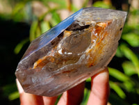 Polished Mixed Quartz Crystals with a Specular Hematite Inclusion Quartz x 3 from Madagascar