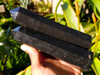 Polished Black Basalt Points x 5 From Antsirabe, Madagascar - Toprock Gemstones and Minerals 