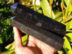 Polished Black Basalt Points x 5 From Antsirabe, Madagascar - Toprock Gemstones and Minerals 