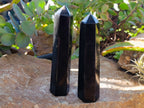 Polished Black Basalt Points x 5 From Antsirabe, Madagascar - Toprock Gemstones and Minerals 