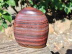 Polished Banded Tiger Iron with Tigers Eye Standing Free Forms x 2 From South Africa - Toprock Gemstones and Minerals 