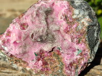 Natural Drusy Salrose Cobaltion Dolomite with Ball Malachite Specimens x 3 From Congo - Toprock Gemstones and Minerals 