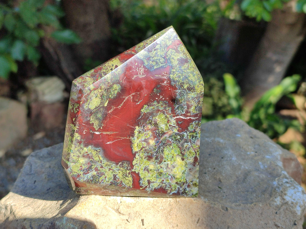 Polished Bastite Dragons Blood Stone Points x 3 From Tshipise, South Africa - Toprock Gemstones and Minerals 
