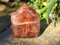 Polished Mixed Inclusion Quartz Crystals Including Golden Rutile x 6 from Madagascar