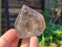 Polished Mixed Inclusion Quartz Crystals Including Golden Rutile x 6 from Madagascar