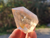 Polished Mixed Inclusion Quartz Crystals Including Golden Rutile x 6 from Madagascar
