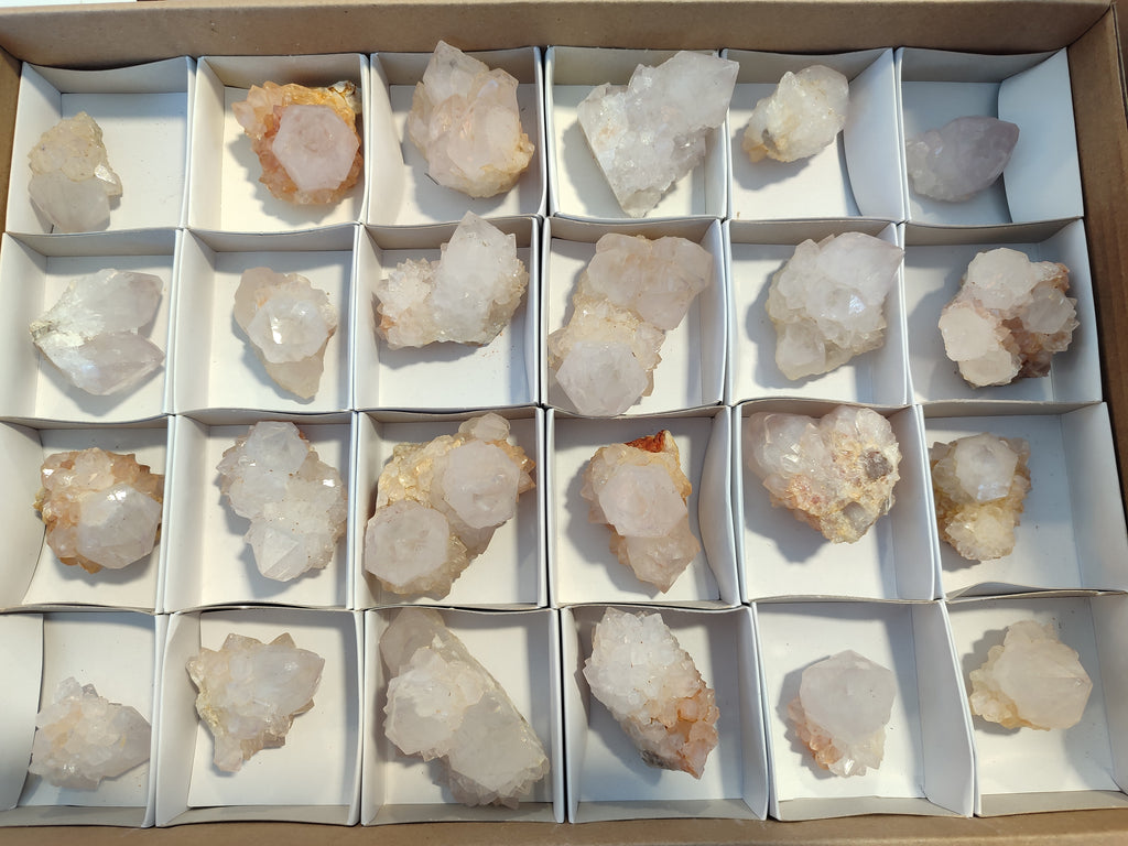 Natural Cactus Flower Amethyst Spirit Quartz Clusters x 24 From South Africa - Toprock Gemstones and Minerals 