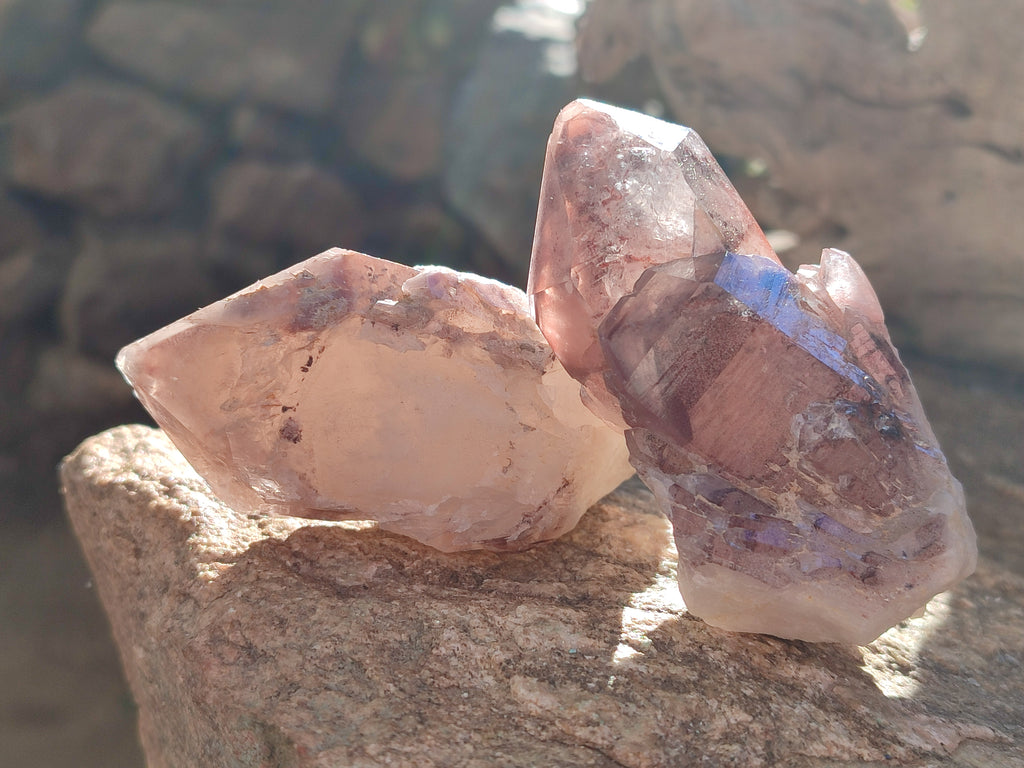 Natural Red Hematoid Quartz Clusters x 12 From Karoi, Zimbabwe - Toprock Gemstones and Minerals 