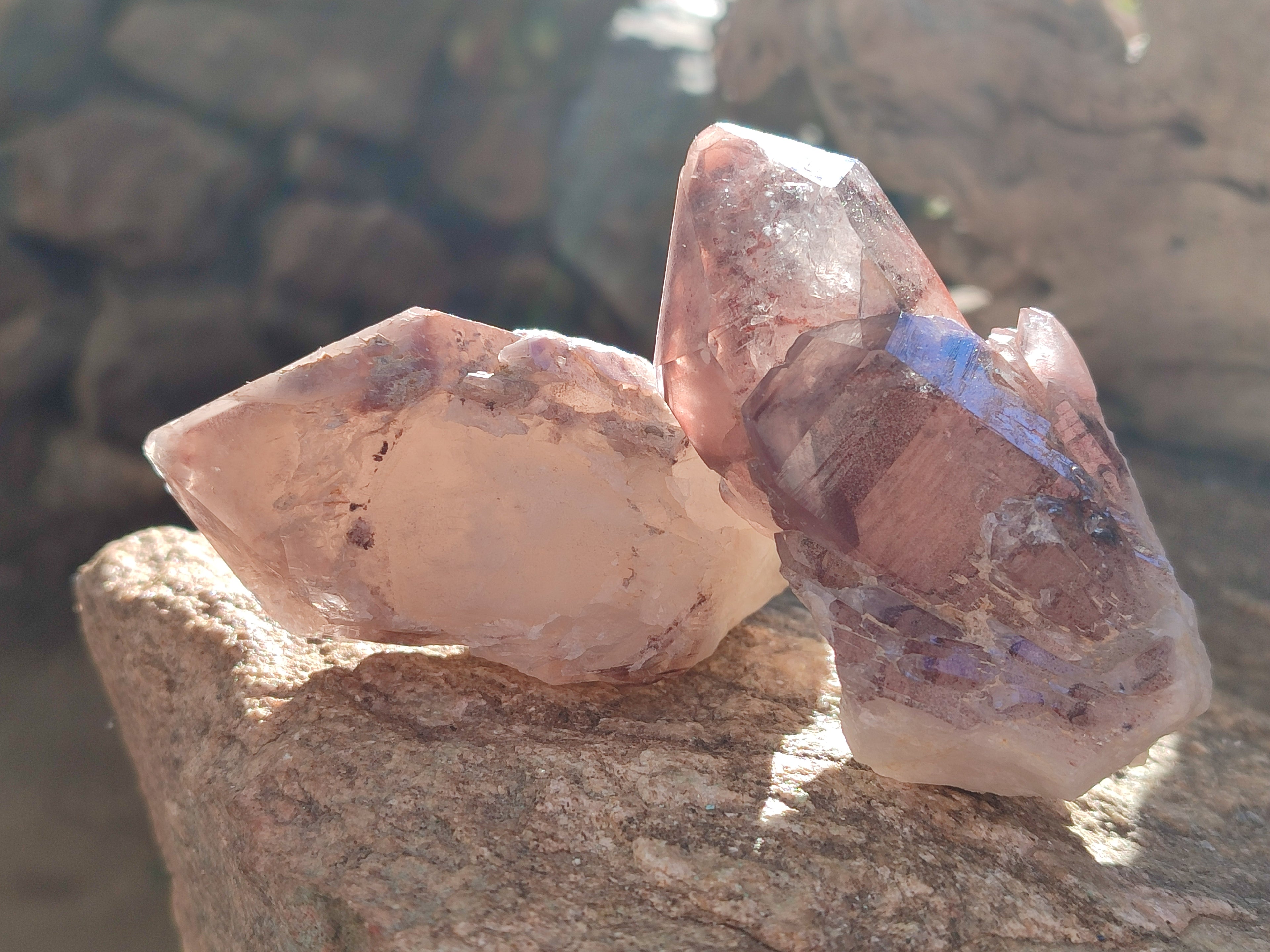 Natural Red Hematoid Quartz Clusters x 12 From Karoi, Zimbabwe - Toprock Gemstones and Minerals 